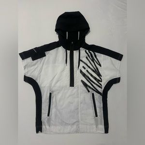 Nike Athletic Short Sleeve Shirt Half Zip Hoodie
